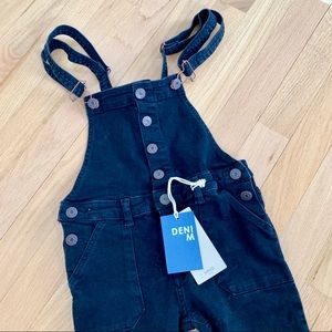 NWT mango kids black overalls